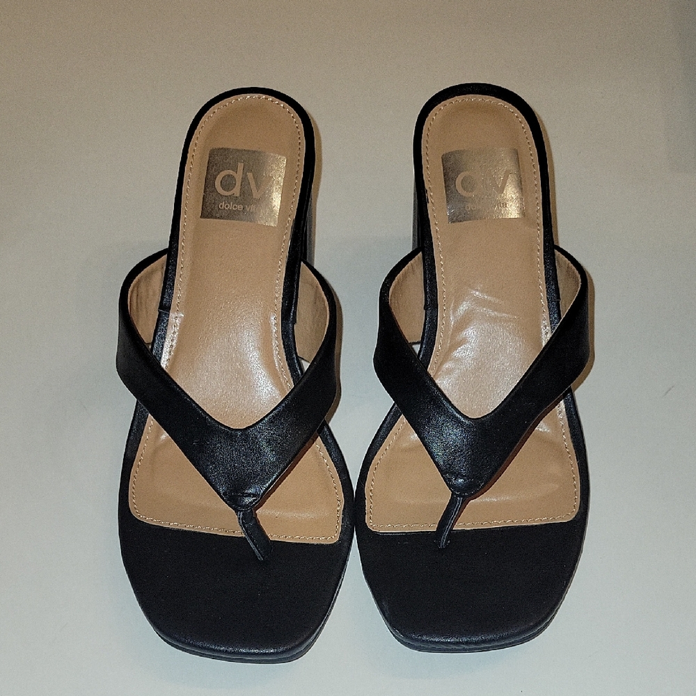 DOLCE VITA BLACK SZ 7 BLOCK HEEL LIKE NEW WITOUT BOX  WORN ONCE